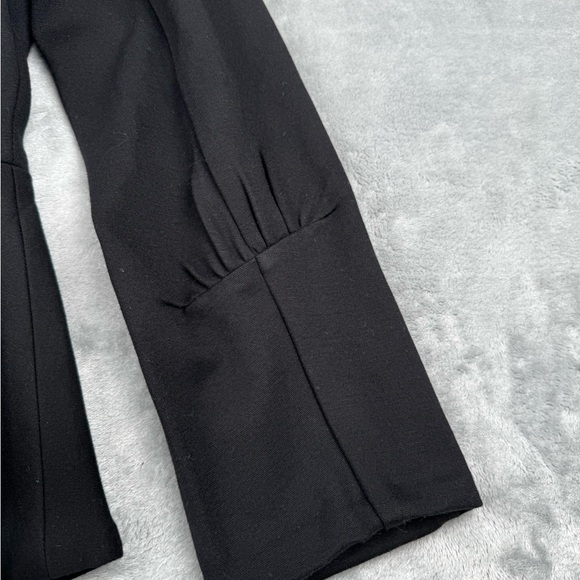 Cabi Agency Jacket Blazer 12 Black Stretch Knit Peplum Career Embellished Lapel - Picture 12 of 14